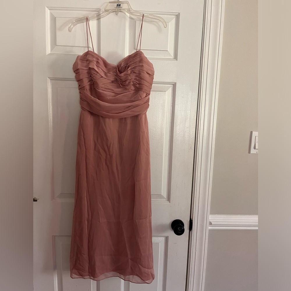VERA WANG MAIDS BLUSH PINK MAXI DRESS